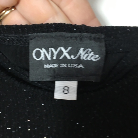 ONYX NITE Black Dress SZ 8 - Picture 4 of 6
